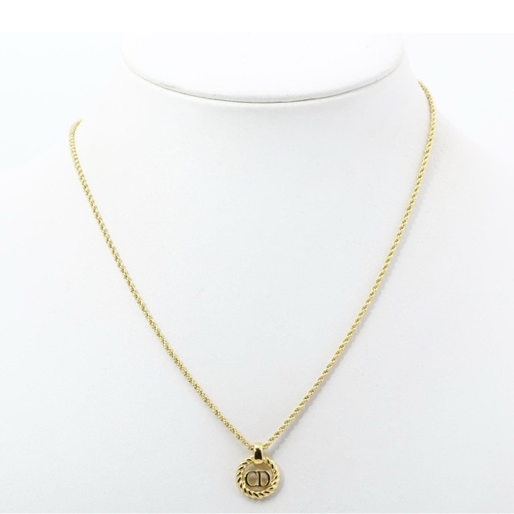 Gold Pendant Necklace vintage Christian Dior - Picture 1 of 6